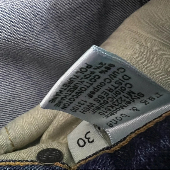 Rag & bone  jeans denim blue distressed with holes luxury soft comfy pants - Picture 7 of 16